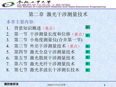激光干涉测量技术 原理、应用与服务支持